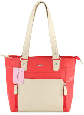 

Lady World Shoulder Bag(Red, Beige), Beige;red