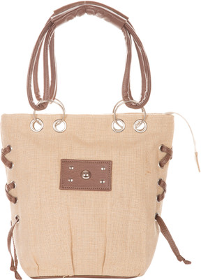 

Jute Cottage Shoulder Bag(Brown, Beige), Beige;brown
