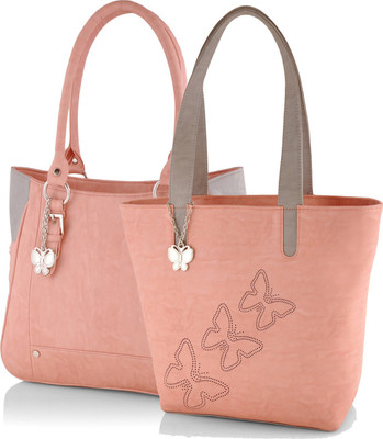 Butterflies Hand-held Bag(Pink, Grey), Grey;pink