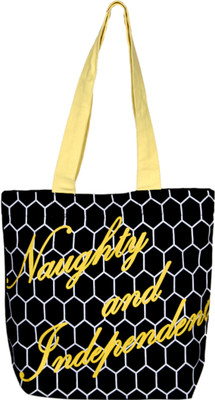 

Kanvas Katha Tote(Black)