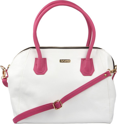 

Sarah Hand-held Bag(White, Pink), Pink;white