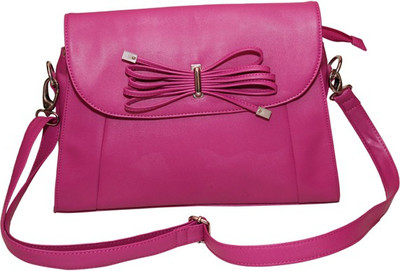 

Essart Women Casual Pink PU Sling Bag
