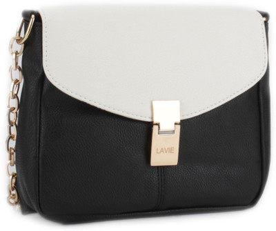 

Lavie Hand-held Bag(White, Black), Black;white