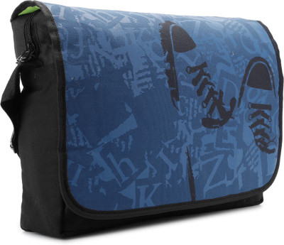 

Kanvas Katha Messenger Bag(Black, Blue)