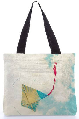 

Snoogg Tote(White, Blue), Blue;white