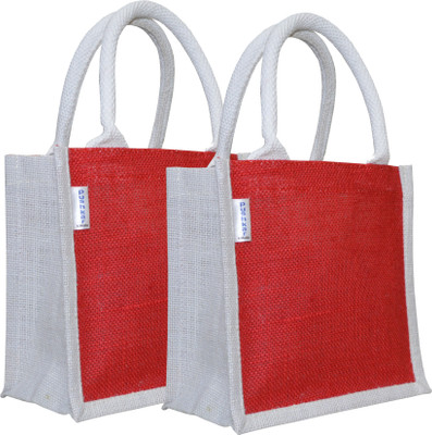Pushkar Hand-held Bag(Red, White)