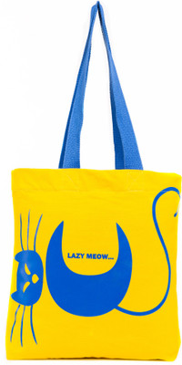 Haqeeba Tote(Yellow, Blue), Blue;yellow