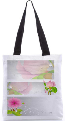 

Snoogg Tote(White, Pink, Green), Green;pink;white