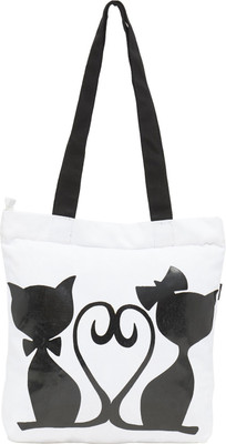 

Haqeeba Tote(White, Black), Black;white