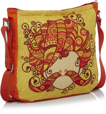 

Haqeeba Women Casual Multicolor Canvas Sling Bag