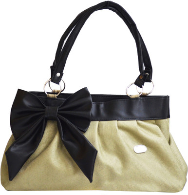

JG Shoppe Hand-held Bag(Beige, Black)
