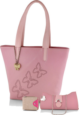Butterflies Women Multicolor Hand-held Bag(Pack of: 3)