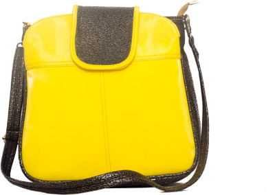 

Designish Hand-held Bag(Yellow, Brown), Brown;yellow