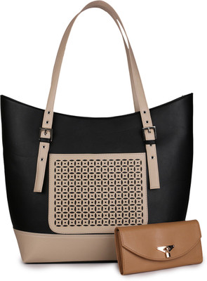 

Women Marks Shoulder Bag(Black, White)