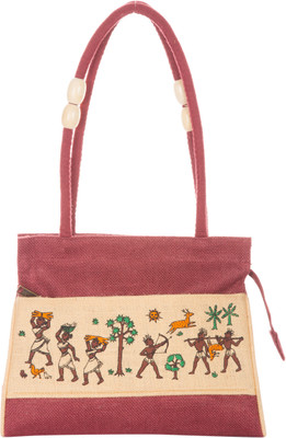 

Jute Cottage Shoulder Bag(Red)