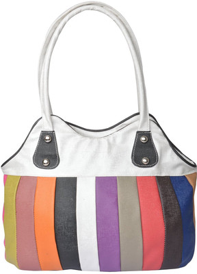

BSB Trendz Hand-held Bag(White, Red), Red;white