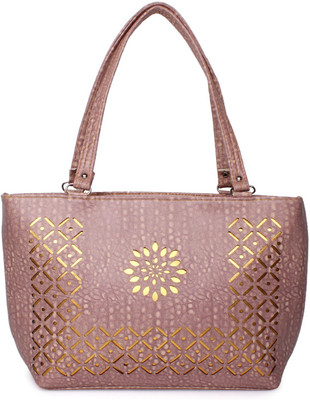 

lorna Hand-held Bag(Brown, Gold)