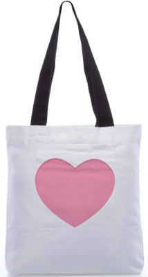 

Snoogg Tote(White, Pink), Pink;white
