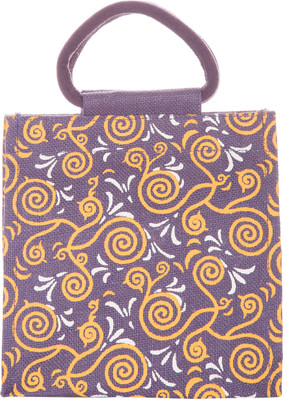 

Jute Cottage Hand-held Bag(Purple)