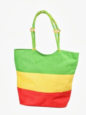 

Jute Tree Hand-held Bag(Yellow, Green, Red), Green;red;yellow