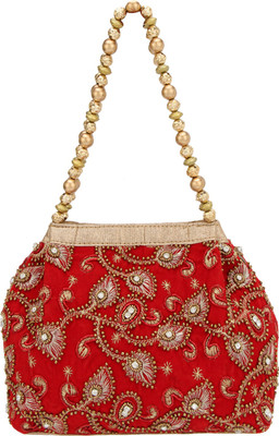 

CREATIVE EMBELLISHMENT Hand-held Bag(Red)