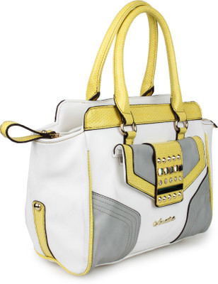 

Amatra Hand-held Bag(White, Yellow)