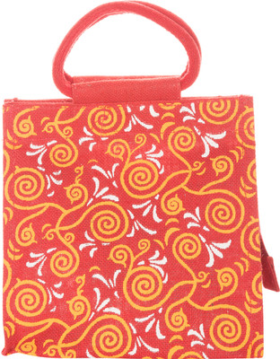 

Jute Cottage Hand-held Bag(Red, Yellow)