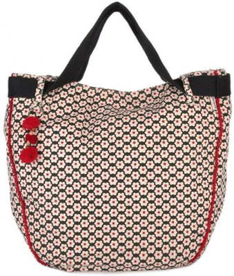 Pickpocket Tote(White, Black), Black;white