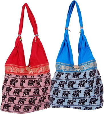 

Fashion Bizz Shoulder Bag(Red, Blue), Blue;red