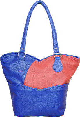 Adhaans Hand-held Bag(Orange, Blue), Blue;orange