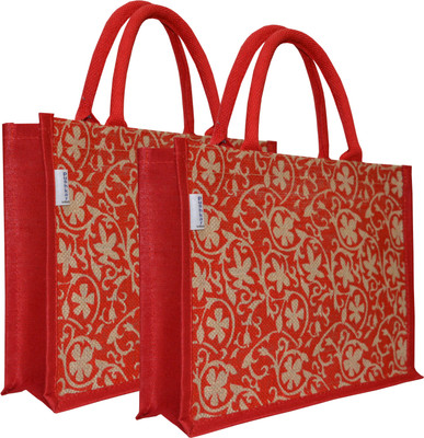 

Pushkar Hand-held Bag(Red, Beige), Beige;red
