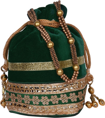 

Decot Paradise Pouch Potli(Green)