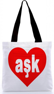 

Snoogg Tote(White, Red), Red;white