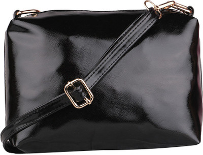 

Glasy Women Casual Black PU Sling Bag