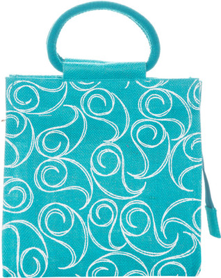 

Jute Cottage Hand-held Bag(Blue)
