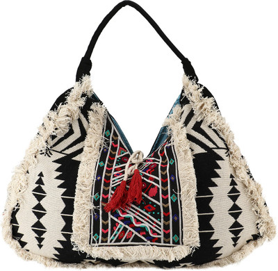 

Viga Design Studio Shoulder Bag(White, Black), Black;white