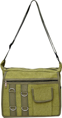 

Arshia Men Casual Green Canvas Sling Bag