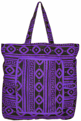 

Earthbags Tote(Purple, Black), Black;purple