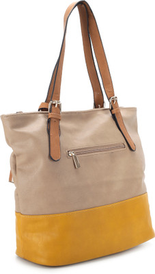 

Carlton London Hand-held Bag(Yellow, Beige), Beige;yellow