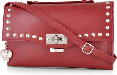 

Butterflies Sling Bag(Maroon)