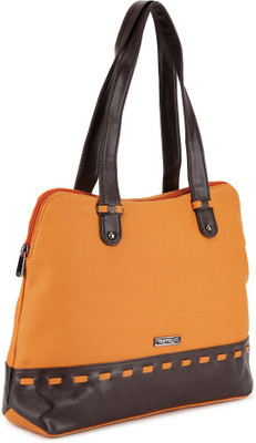 

Caprese Satchel(Orange, Brown), Brown;orange