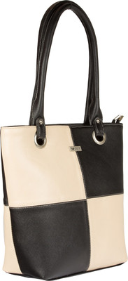 

Bern Hand-held Bag(Black, Beige), Beige;black