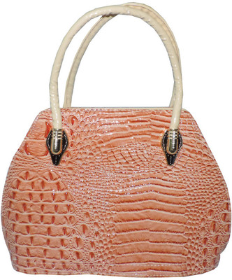 

Elligator Hand-held Bag(Pink, Beige), Beige;pink
