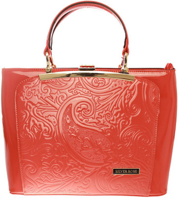 Silver Rose Shoulder Bag(Maroon)