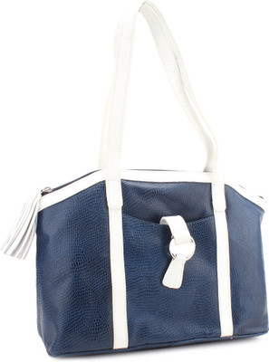 

Hidesign Shoulder Bag(White, Blue), Blue;white