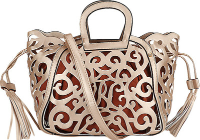 

Bling It On Hand-held Bag(Gold, Brown), Brown;gold