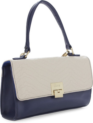 

Lavie Hand-held Bag(White, Blue), Blue;white