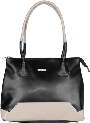Bern Hand-held Bag(Black, Beige), Beige;black