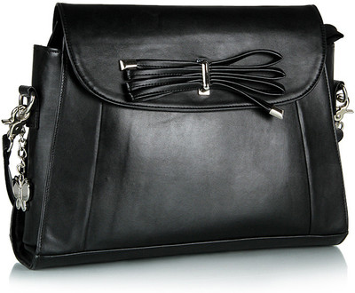 Butterflies Women Black Shoulder Bag