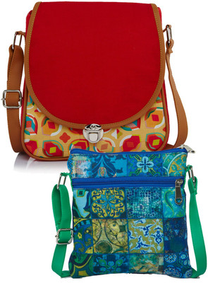 

Haqeeba Women Casual Multicolor Canvas Sling Bag